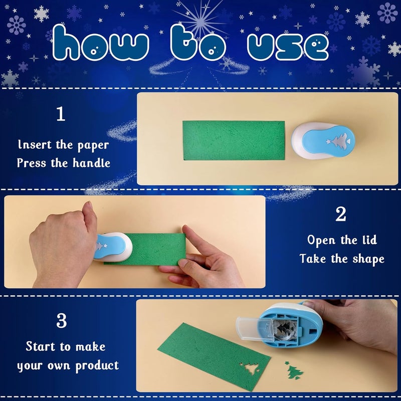 ECOHU Christmas Tree Punch for Craft 1-Inch, Paper Punch Pine Tree for Christmas, Tool Snowflakes Punch for Scrapbook, Gifts, Festival Cards, Decorations, DIY Arts - Image 4